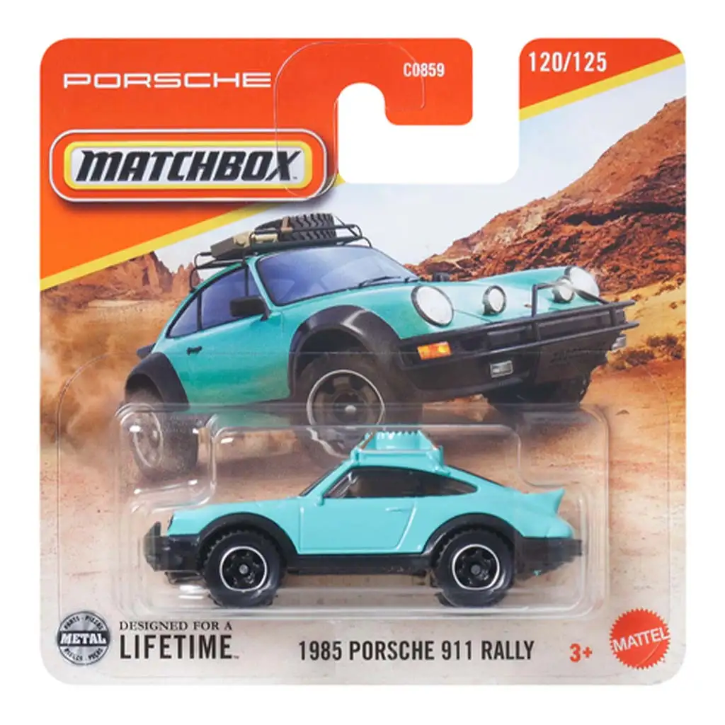 1985 Porsche 911 Rally (türkizkék, kártyás)